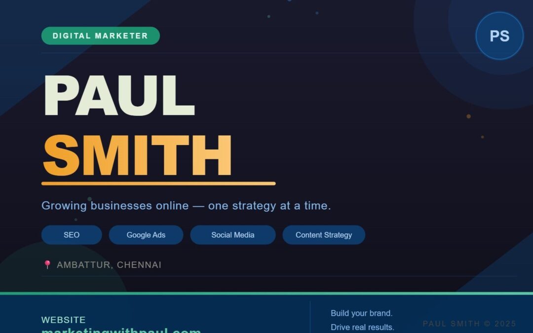 Best Digital Marketer in Ambattur Chennai 2026